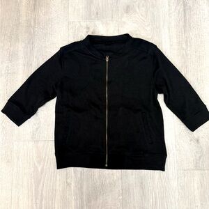 Mona B Textured Black 3/4 Sleeve Jacket
